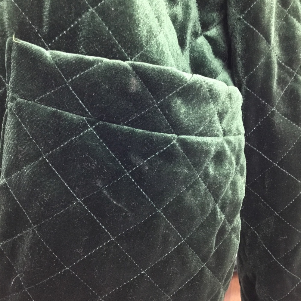 I.AM.GIA Contraband Velvet Jacket Green Quilted Oversized XS Women's - Picture 6 of 12